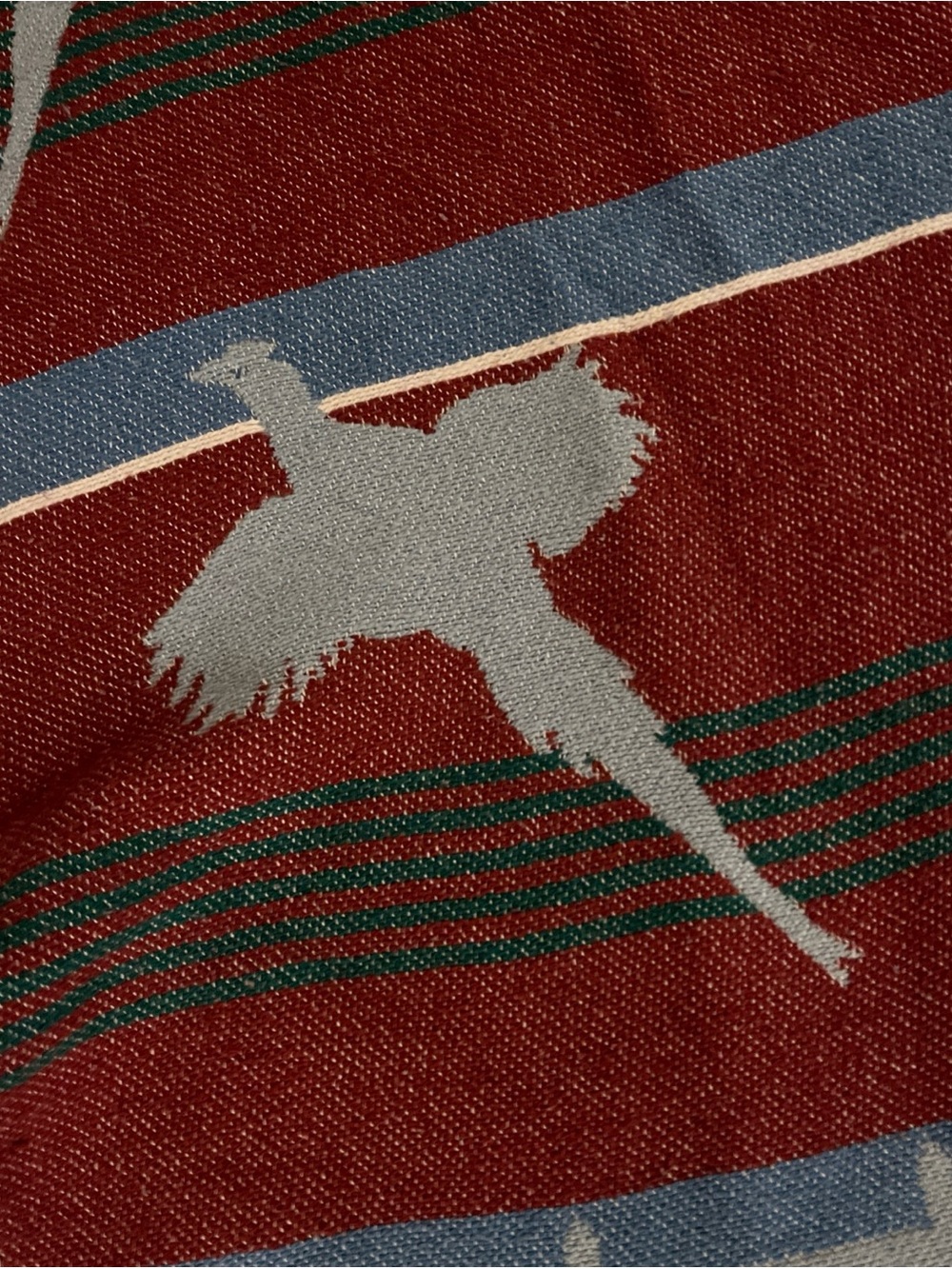 VTG 80s Quail Hunting Dog Blanket Reversible Throw 1987 Vuteks - Picture 3 of 7